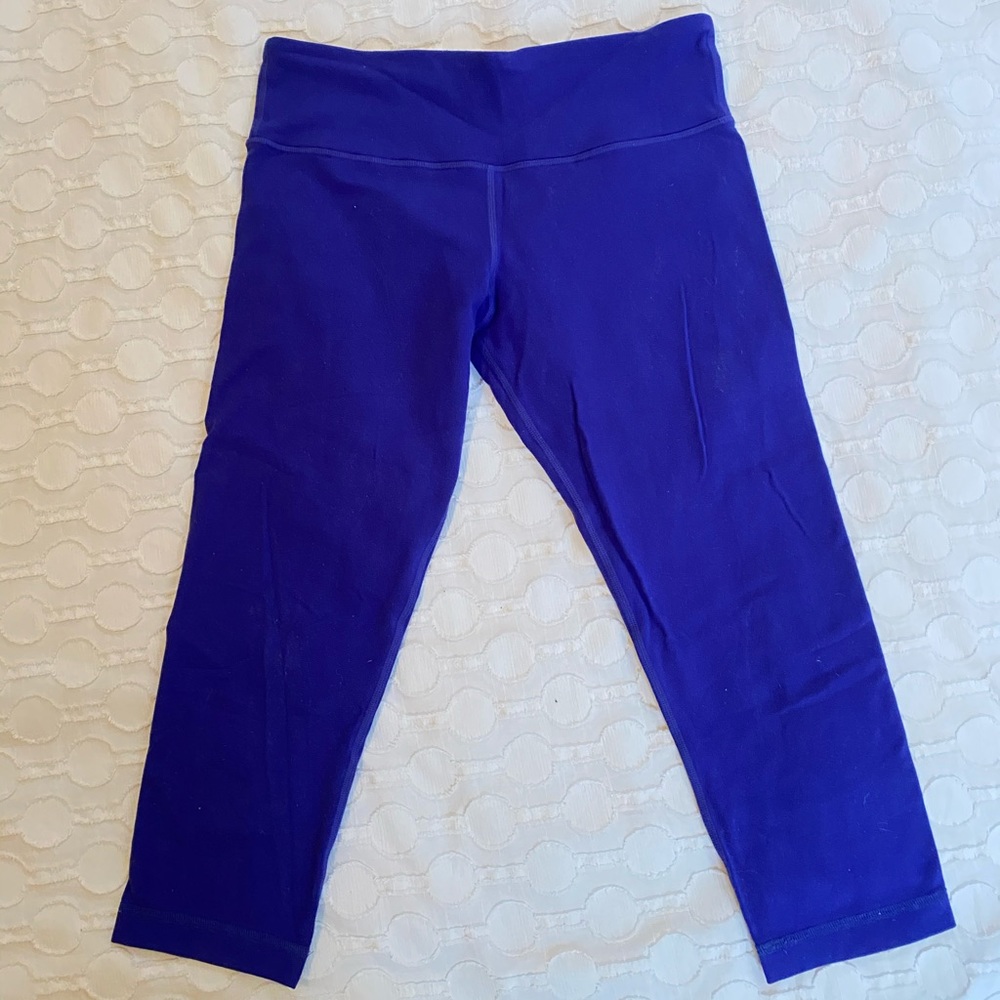 Lululemon Wunder Under Crop Cobalt Blue